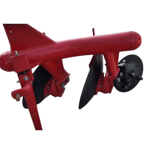 Agricultural disc plough implement for tractor land preparation